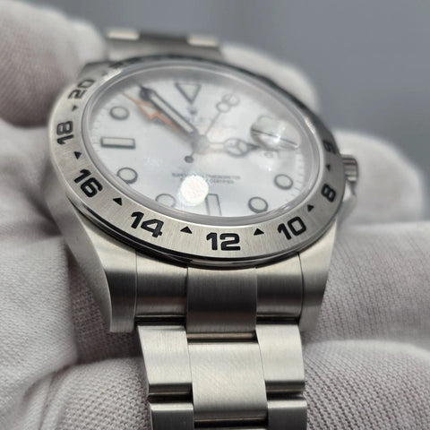 PAPERS 2019 Rolex Explorer II Steel White 42mm Men’s Watch 216570 BOX