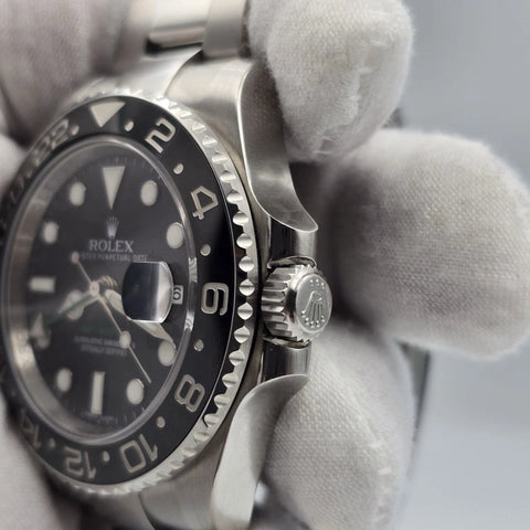 MINT 2010 Rolex GMT Master II 116710LN Steel Ceramic Black 40mm Watch