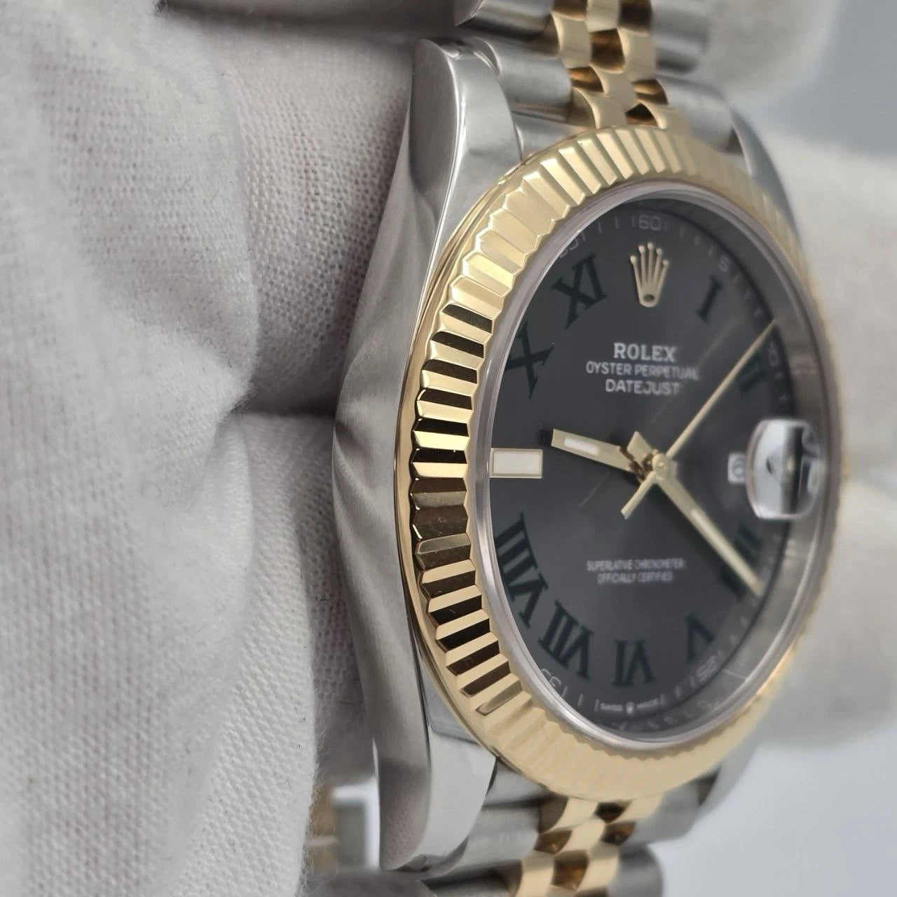 PAPERS 2024 Rolex Datejust 41mm Two Tone Wimbledon Dial Jubilee 126333 BOX