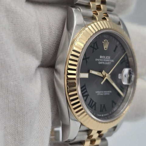 PAPERS 2024 Rolex Datejust 41mm Two Tone Wimbledon Dial Jubilee 126333 BOX