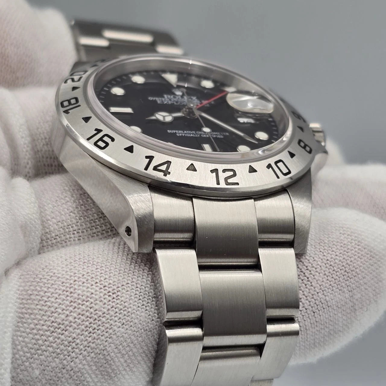 PAPERS 2003 Rolex Explorer II 16570 Steel Black Dial Date 40mm Watch + 2019 RSC