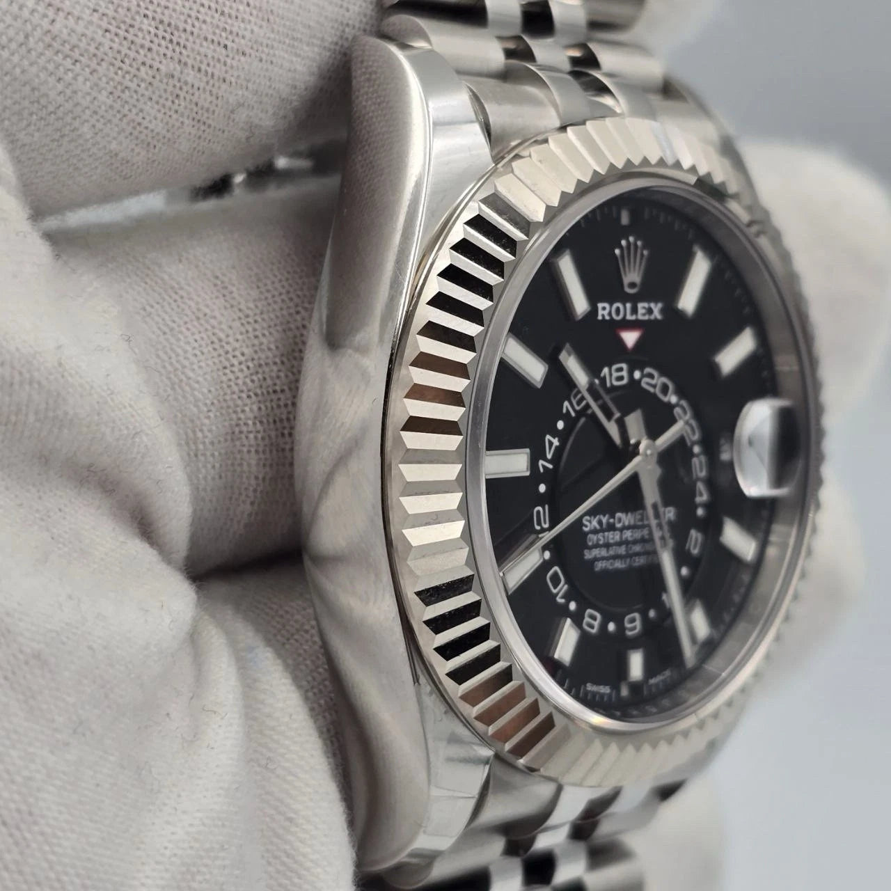 MINT 2023 PAPERS Rolex Sky-Dweller 42mm Black Dial Jubilee Bracelet 336934 BOX