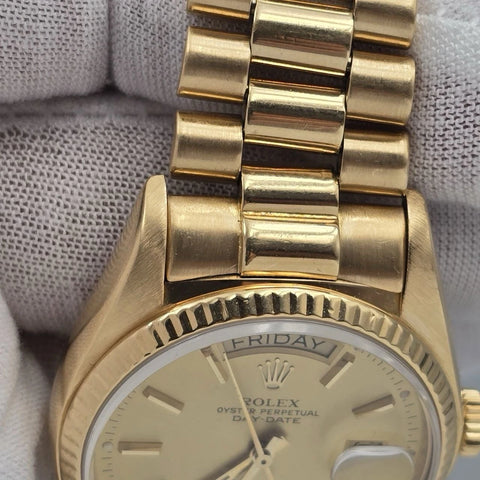 Rolex Day-Date 18038 President 18k Gold 36mm Champagne Dial