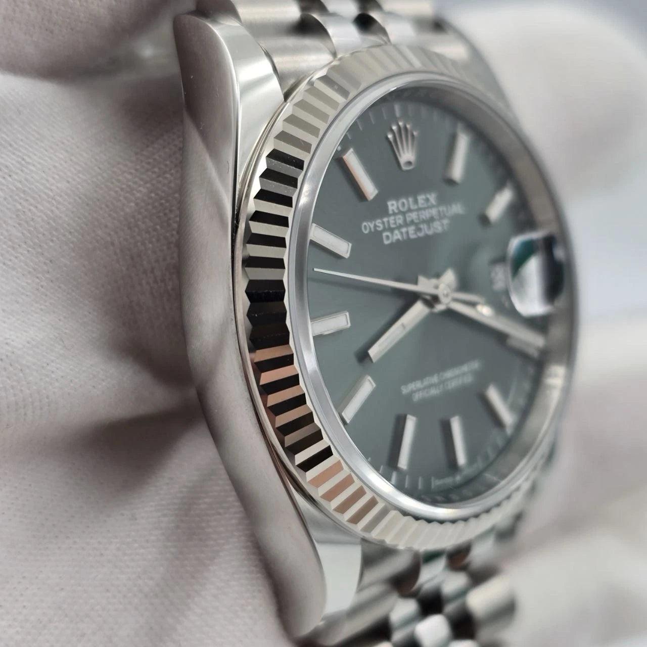 NEW 2026 Rolex Datejust 36mm 126234 Mint Green Dial Fluted Jubilee UNWORN