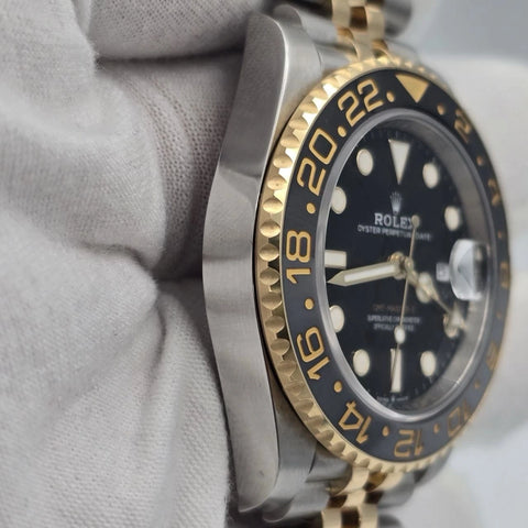 PAPERS 2024 Rolex GMT Master II 126713GRNR Two Tone Bumblebee Jubilee Watch BOX