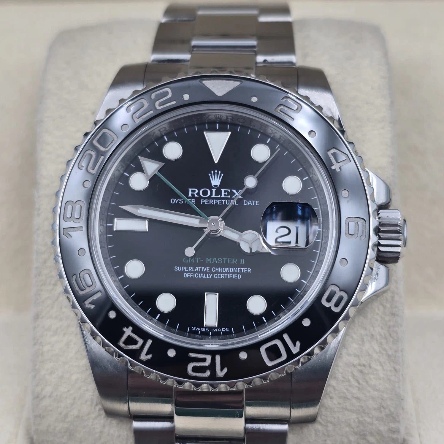 Rolex GMT Master II Green Arrow 116710LN Steel Ceramic Black 40mm Watch