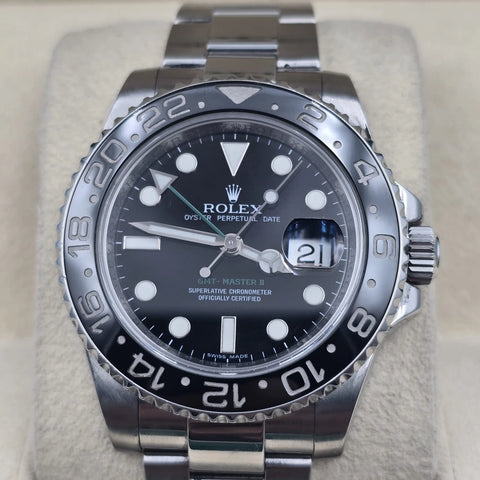 Rolex GMT Master II Green Arrow 116710LN Steel Ceramic Black 40mm Watch