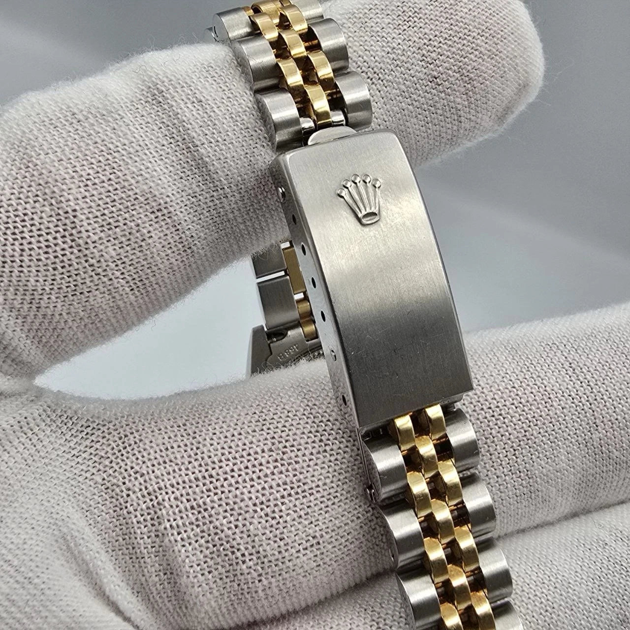 PAPERS Rolex Datejust Gold Steel Champagne Diamond Dial Jubilee 26mm 79173