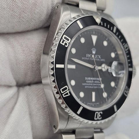 Rolex Submariner Date 16610 Black Dial Stainless Steel Oyster 40mm