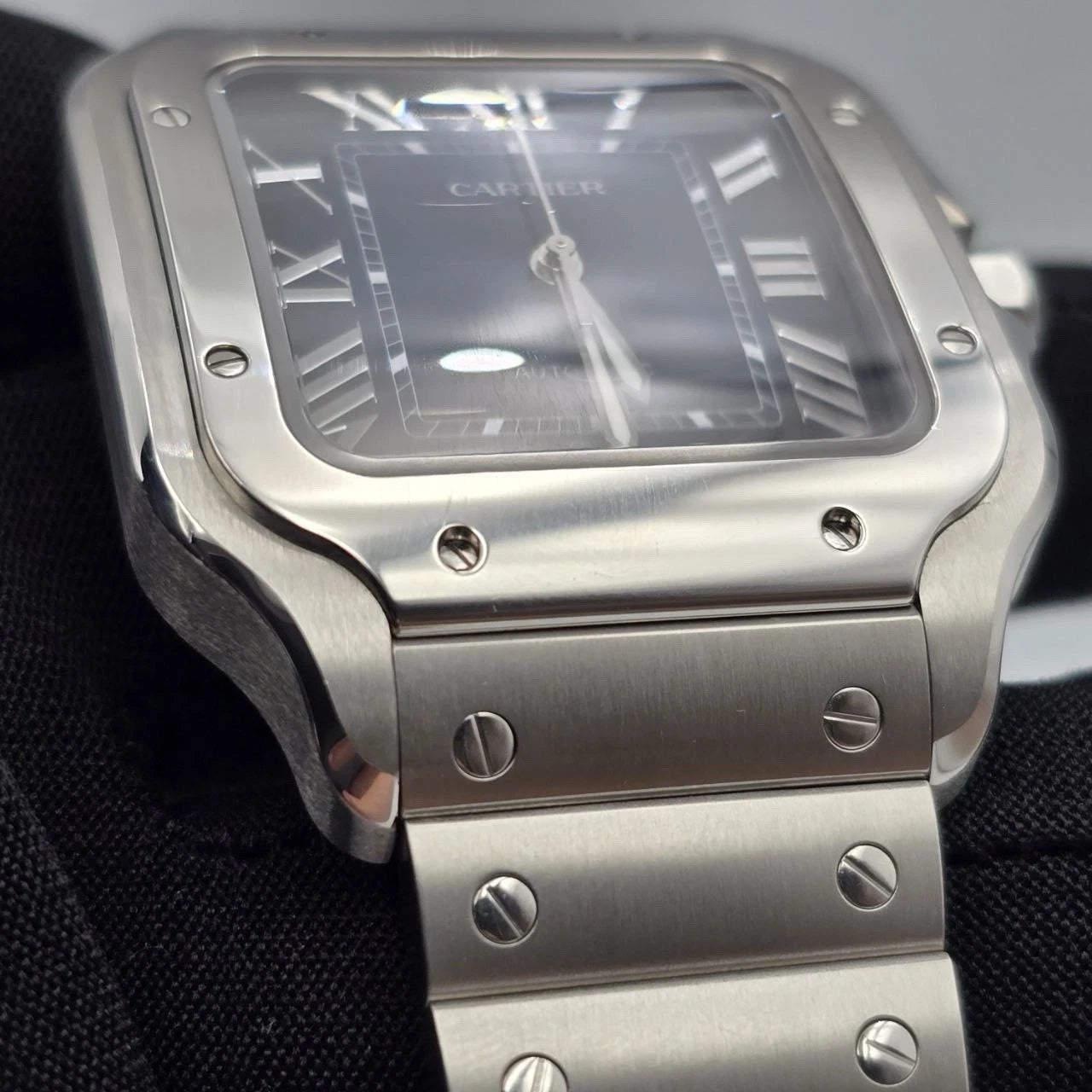 NEW Cartier Santos de Cartier Large Model Steel Blue Dial 39.8mm WSSA0071