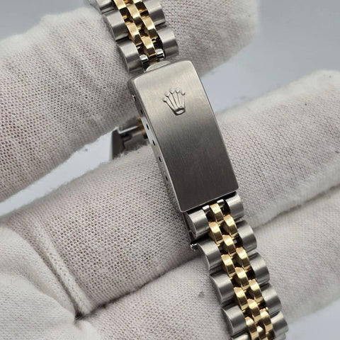 PAPERS Rolex Datejust 26mm 69173 TT Jubilee NO HOLES Rhodium Gray Roman Watch