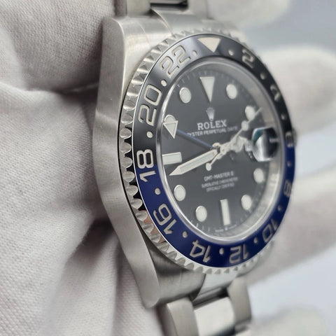 2021 PAPERS Rolex GMT Master II Batman Steel Oyster Bracelet 126710BLNR BOX