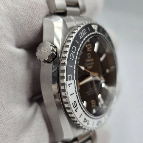 2024 PAPERS OMEGA Seamaster Planet Ocean GMT 600M “Oreo" 215.30.44.22.01.001 BOX