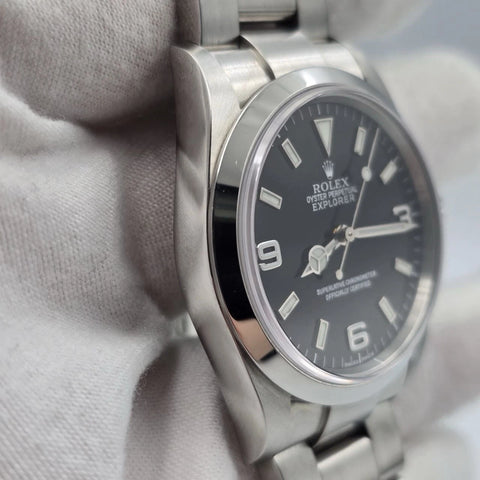 MINT 2002 PAPERS Rolex Explorer l 114270 36mm Stainless Steel Black Dial Watch