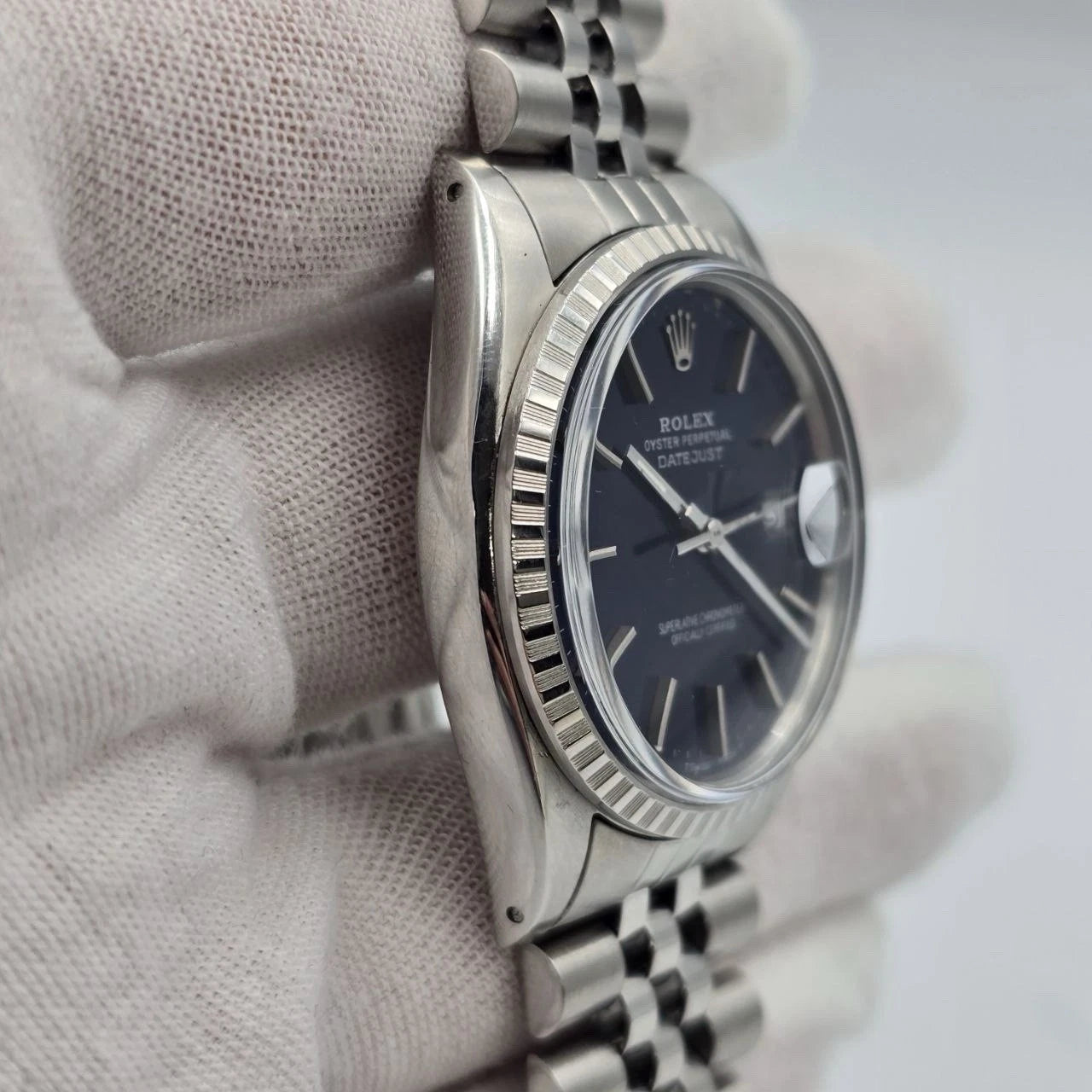 Rolex Datejust Stainless Steel FACTORY Blue Dial 36mm Automatic Watch 16030