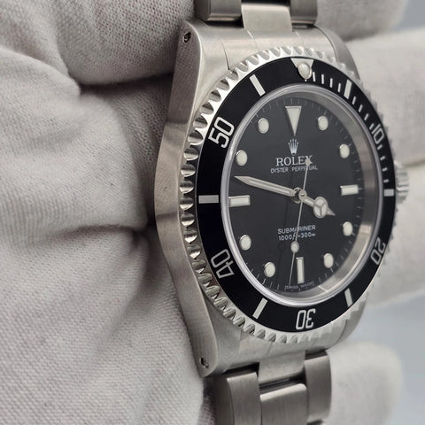 PAPERS MINT Rolex Submariner No-Date 14060M Steel Black Oyster Mens Watch 40mm