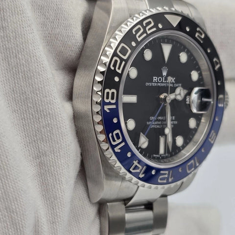 PAPERS 2017 Rolex GMT Master II 116710BLNR Steel Ceramic Batman Watch BOX
