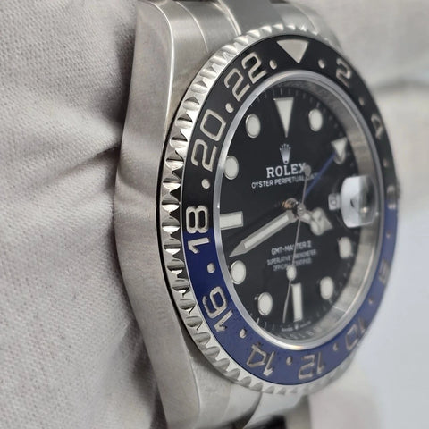 2022 PAPERS Rolex GMT Master II Batman Steel Oyster Bracelet 126710BLNR BOX