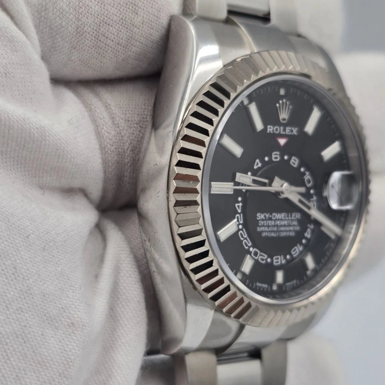 2022 PAPERS Rolex Sky-Dweller 42mm Black Dial Oyster Bracelet 326934 BOX