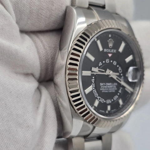2022 PAPERS Rolex Sky-Dweller 42mm Black Dial Oyster Bracelet 326934 BOX