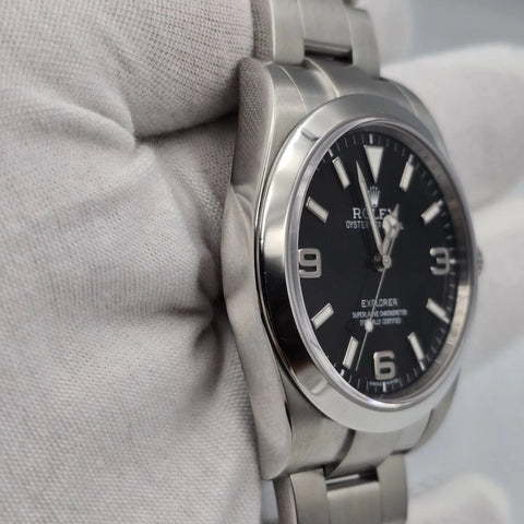 2023 RSC Rolex Explorer I Black Stainless Steel MK1 39mm Watch 214270 PAPERS