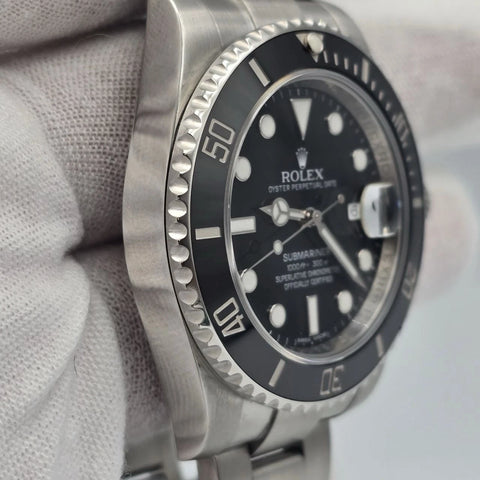 2015 PAPERS Rolex Submariner Date 116610LN Steel Black Ceramic 40mm Watch BOX