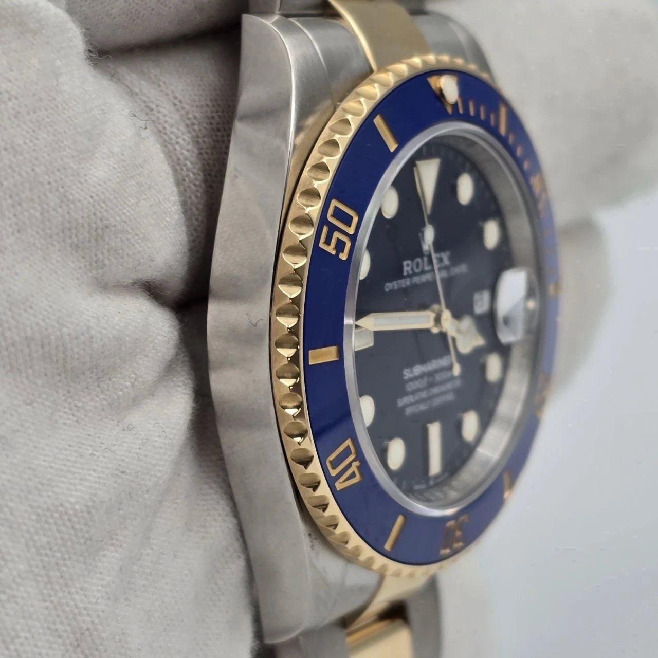 PAPERS 2024 Rolex Submariner Blue Dial Two Tone Gold 41mm Watch 126613LB BOX