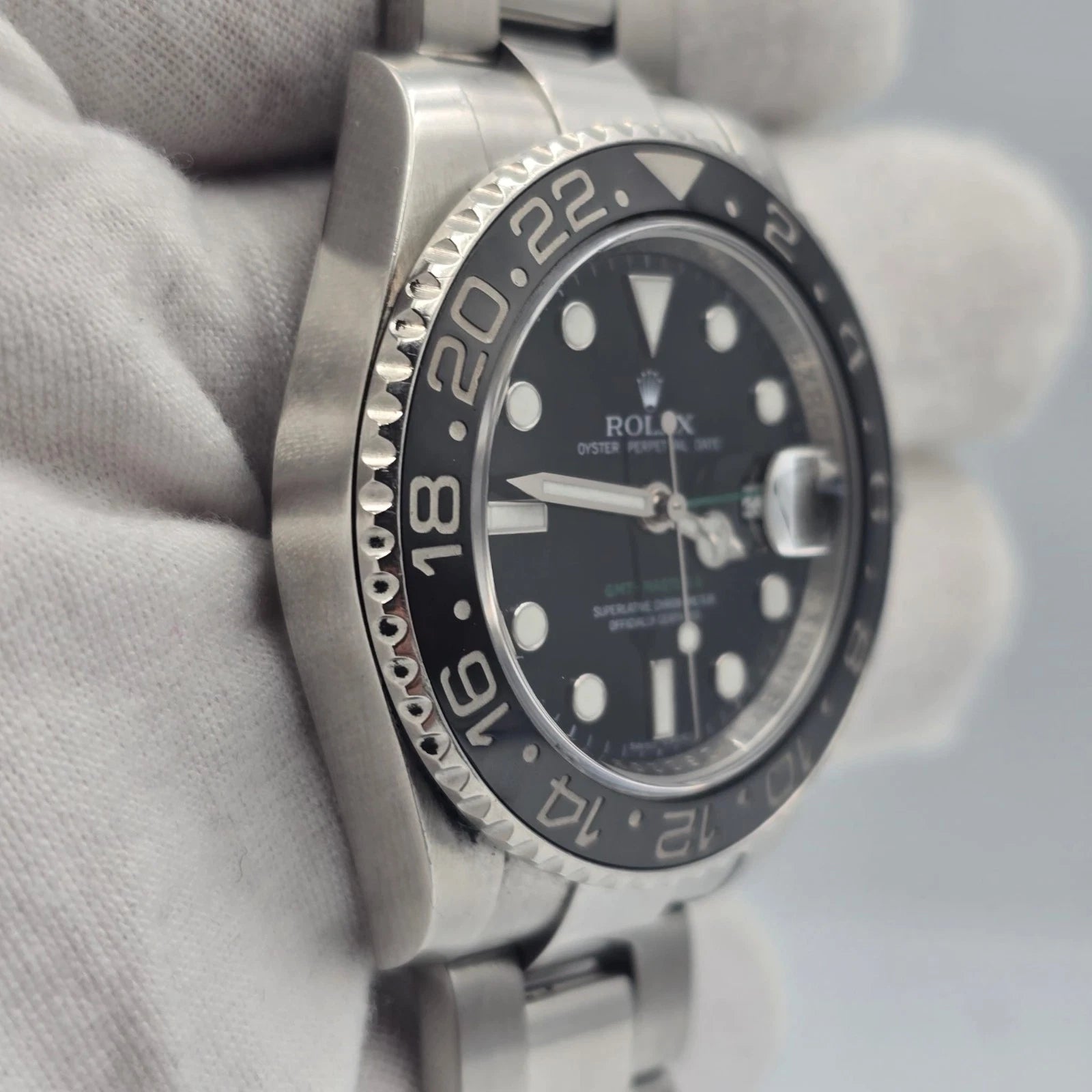 PAPERS 2009 Rolex GMT Master II 116710LN Steel Ceramic Black 40mm Watch BOX