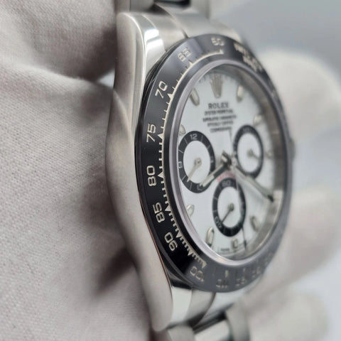 2023 PAPERS Rolex Daytona 116500LN Panda White Dial Ceramic 40mm Steel Watch BOX