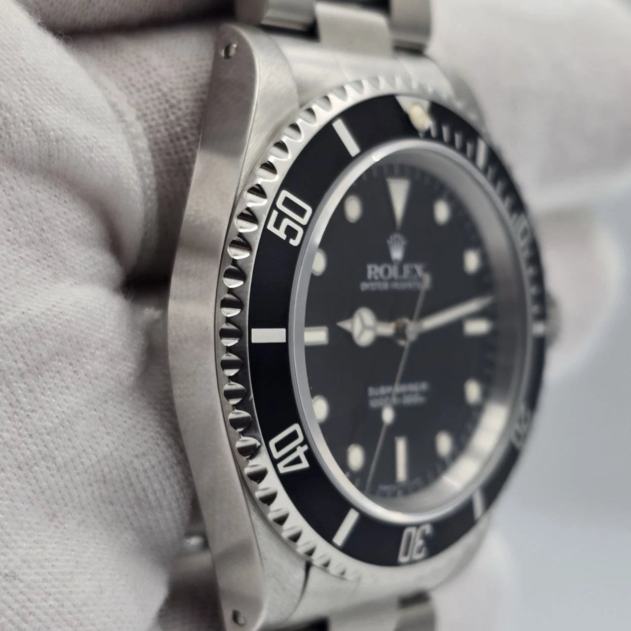 PAPERS MINT Rolex Submariner No-Date BLACK Steel Oyster 40mm Watch 14060
