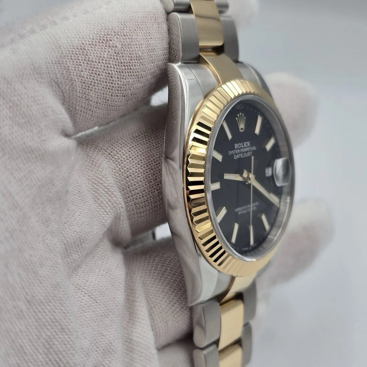 PAPERS 2023 Rolex Datejust 41mm Two Tone Black Dial Oyster 126333 BOX