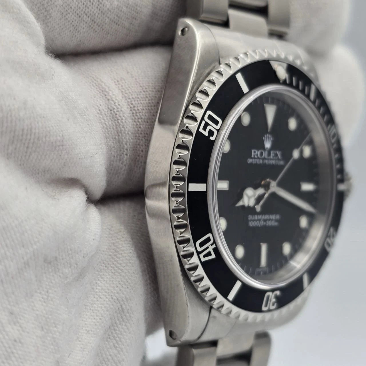 MINT Rolex Submariner No-Date BLACK Swiss ONLY Steel Oyster 40mm Watch 14060