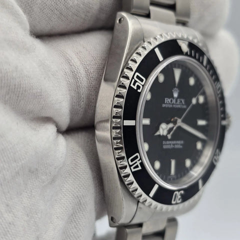 MINT Rolex Submariner No-Date BLACK Swiss ONLY Steel Oyster 40mm Watch 14060