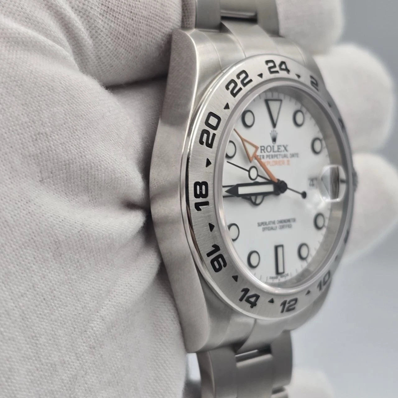 2016 PAPERS Rolex Explorer II 216570 Steel White 42mm Men’s Watch BOX