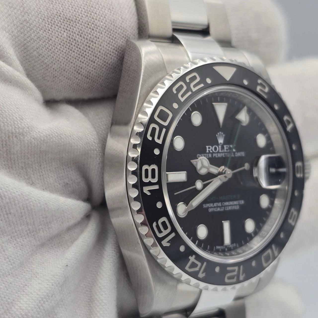 MINT Rolex GMT Master II Green Arrow 116710LN Steel Ceramic Black 40mm Watch