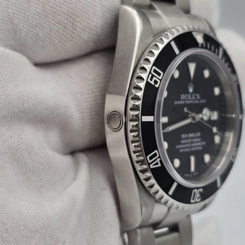 MINT PAPERS 2007 Rolex Sea-Dweller 16600 Stainless Steel Black Dial 40MM Watch