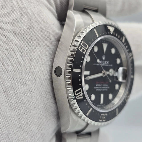 2019 MINT PAPERS Rolex Sea-Dweller Black Red Letters 43mm MK2 126600 BOX