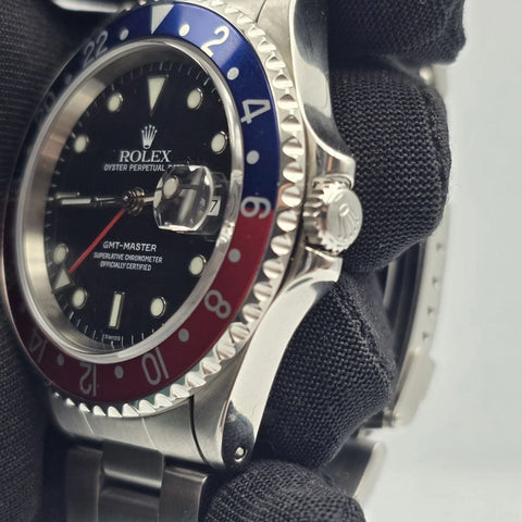 Rolex GMT Master Pepsi Bezel Steel Oyster Bracelet 40mm Watch 16700
