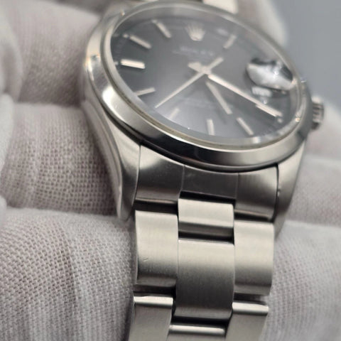 Rolex Oyster Perpetual Date 15200 Stainless Steel Black Dial 34MM Watch