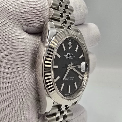 NEW 2025 Rolex Datejust 41mm 126334 Black Jubilee Fluted Bezel UNWORN