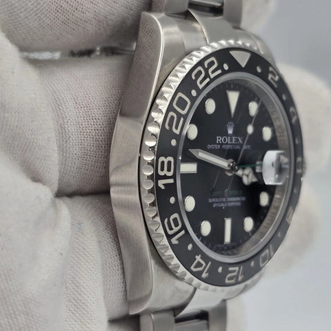 PAPERS 2010 Rolex GMT Master II 116710LN Steel Ceramic Black 40mm Watch BOX