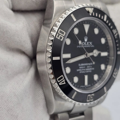 MINT 2013 PAPERS Rolex Submariner No-Date 114060 Black Ceramic 40mm Watch BOX