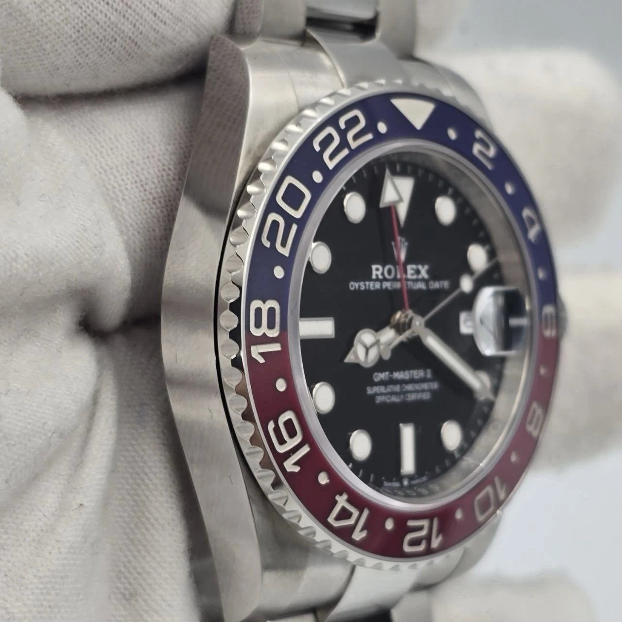 PAPERS 2023 Rolex GMT Master Pepsi Red Blue Oyster Ceramic 126710BLRO Watch BOX