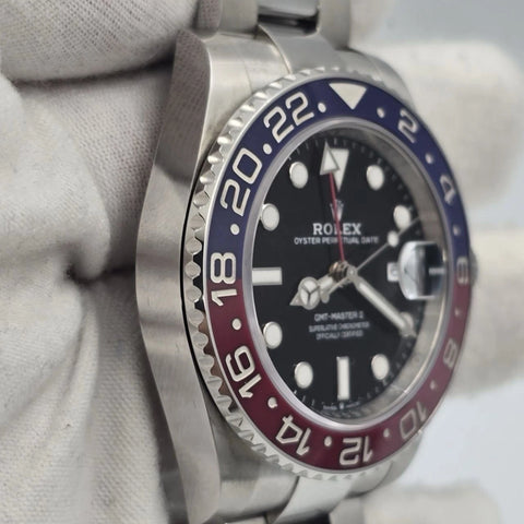 PAPERS 2023 Rolex GMT Master Pepsi Red Blue Oyster Ceramic 126710BLRO Watch BOX