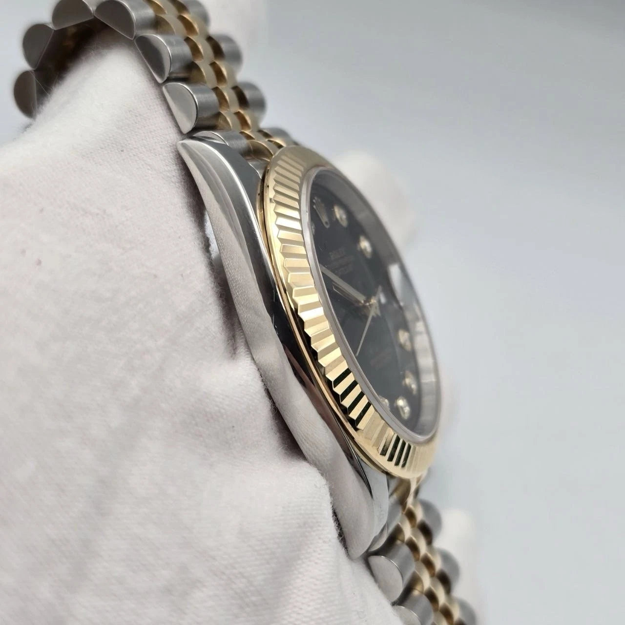 2023 PAPERS Rolex Datejust 41mm 18K TT Black Diamond Dial Jubilee 126333 BOX