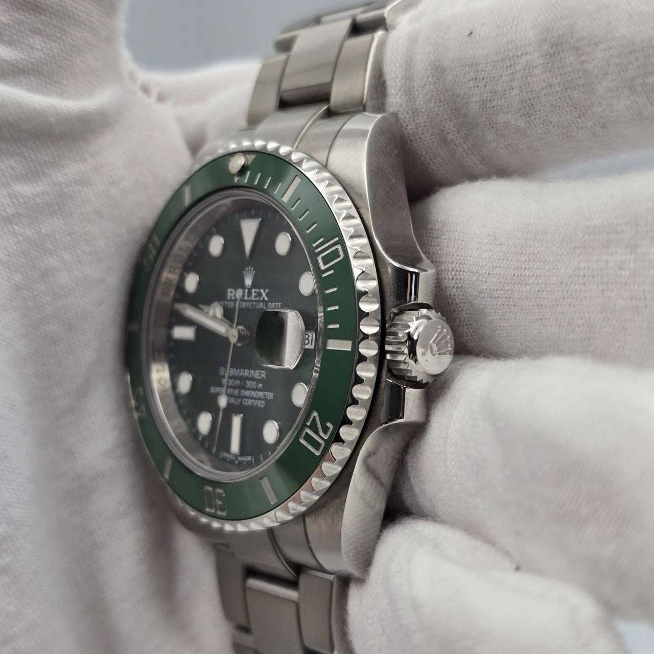 2014 PAPERS Rolex Submariner Hulk 116610LV Green 40mm Ceramic Watch BOX