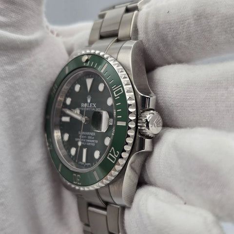 2014 PAPERS Rolex Submariner Hulk 116610LV Green 40mm Ceramic Watch BOX