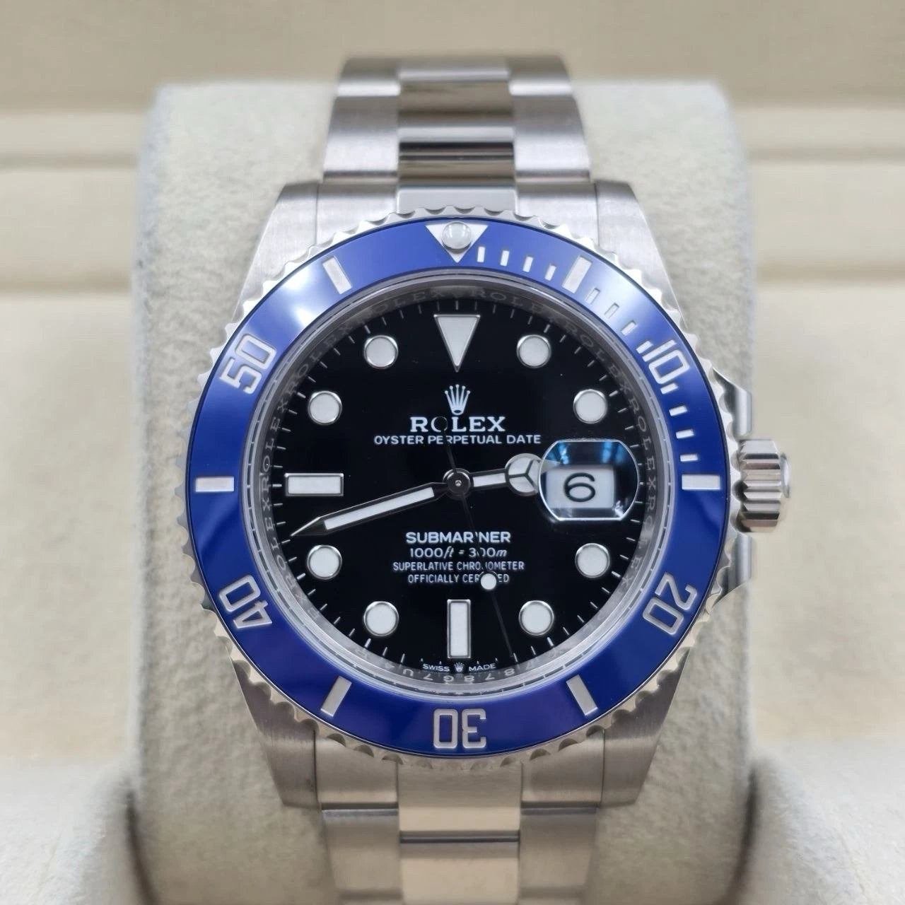 2022 PAPERS Rolex 126619LB Submariner Blue Cookie Monster Gold 41mm Watch BOX