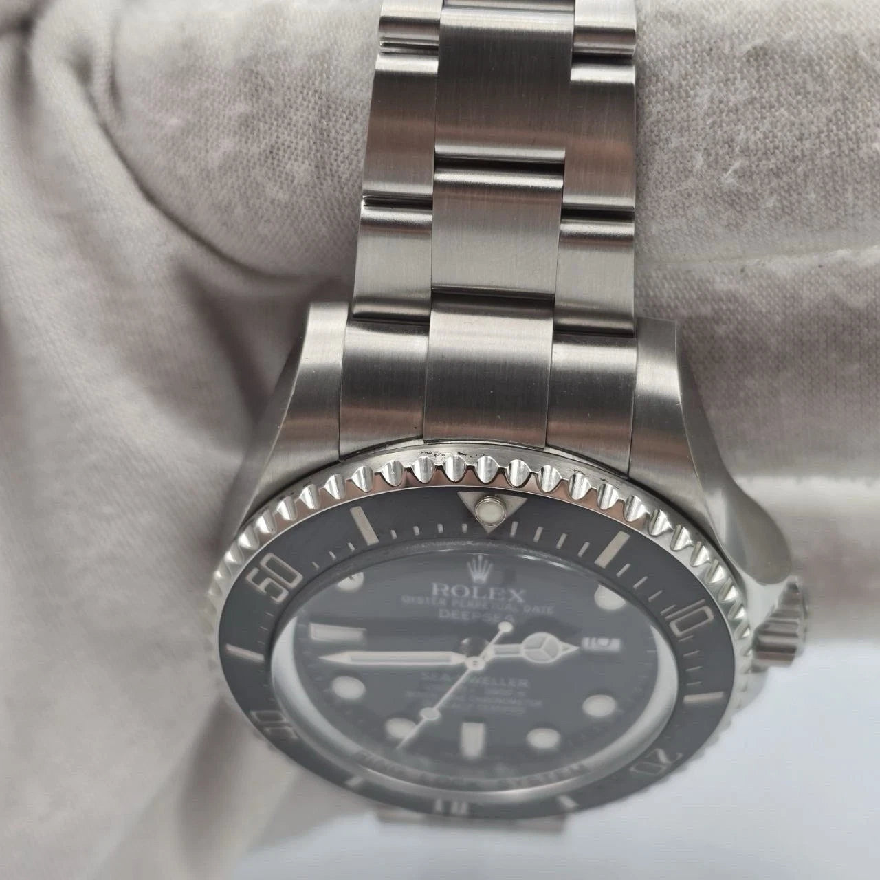 2012 PAPERS Rolex Sea-Dweller Deepsea 44mm Black Ceramic Steel Dive Watch 116660