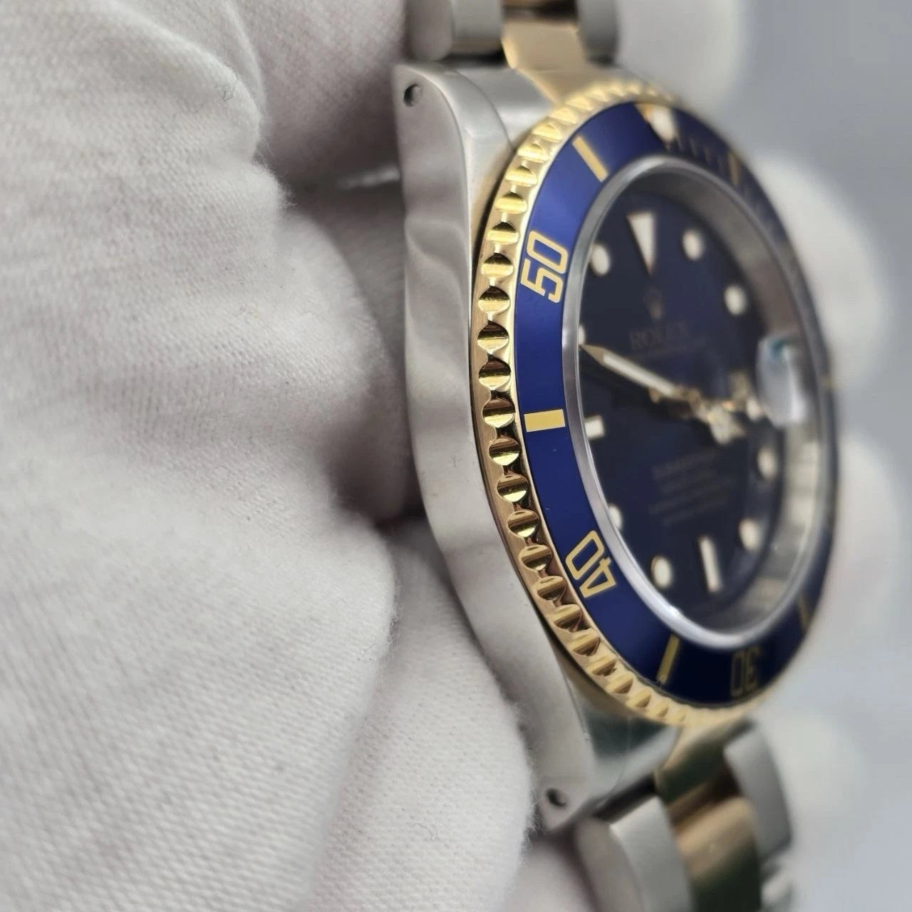PAPERS Rolex Submariner 16613 Blue Dial Two Tone 40mm Watch + 2024 CPO